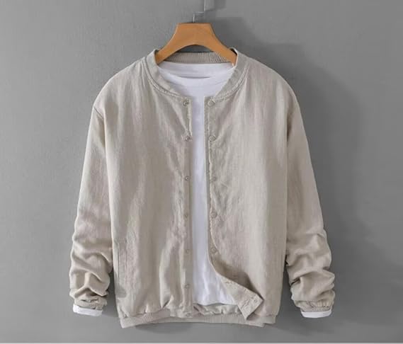 Amazon | [Msymay] ノーカラージャケット メンズ ジャケット 綿